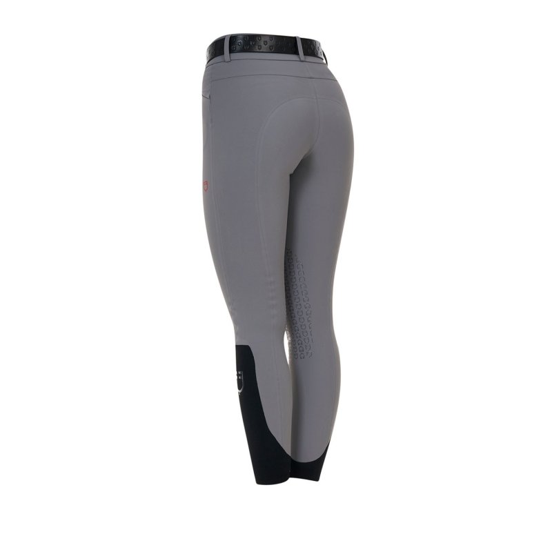 Equestro Pantalone slim fit donna vita alta Ridertechnology 2.0 cuciture termosaldate - MOCKINGBIRD (18-4015)