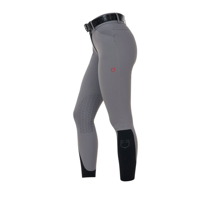 Equestro Pantalone slim fit donna vita alta Ridertechnology 2.0 cuciture termosaldate - MOCKINGBIRD (18-4015)
