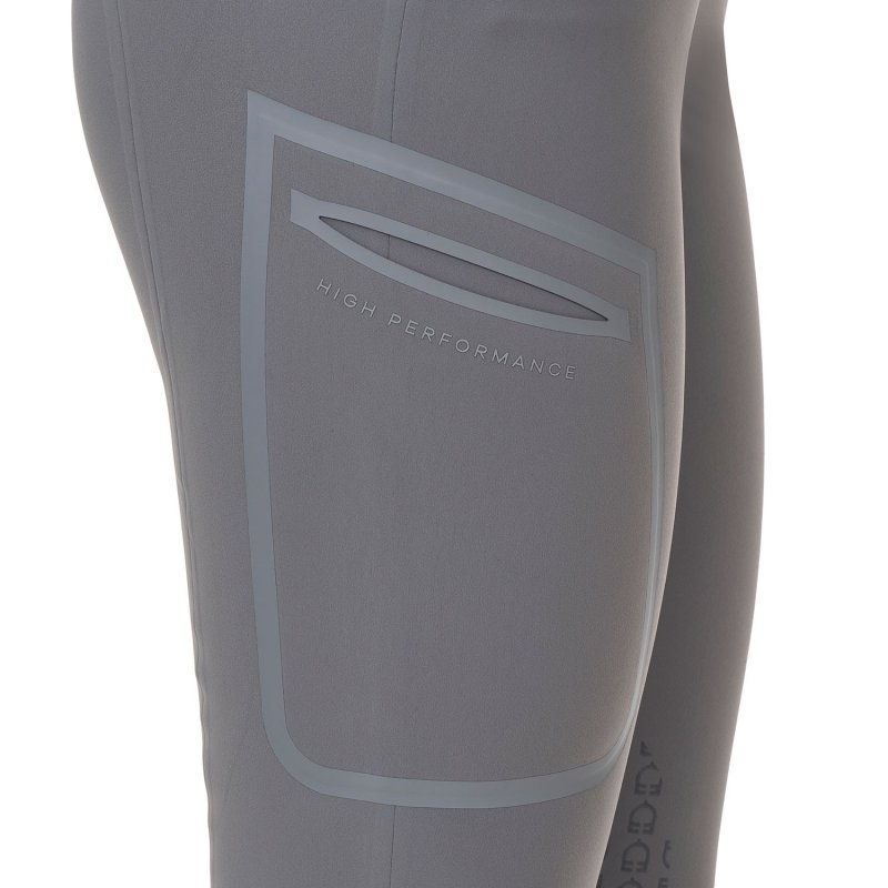 Equestro Pantalone slim fit donna vita alta Ridertechnology 2.0 cuciture termosaldate - MOCKINGBIRD (18-4015)