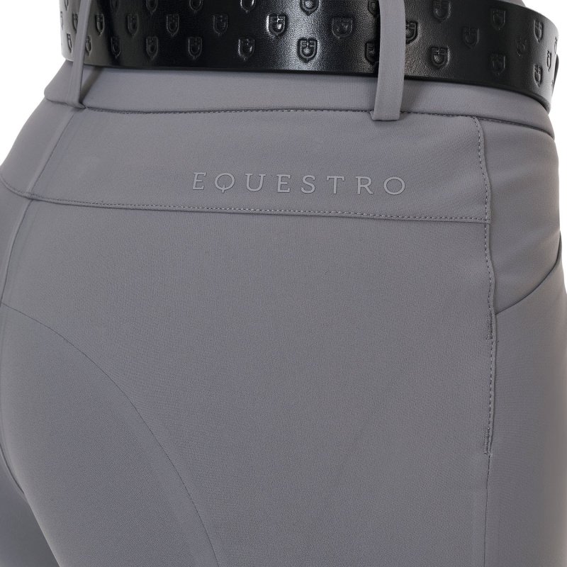 Equestro Pantalone slim fit donna vita alta Ridertechnology 2.0 cuciture termosaldate - MOCKINGBIRD (18-4015)
