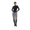Equestro Pantalone slim fit donna vita alta Ridertechnology 2.0 cuciture termosaldate - MOCKINGBIRD (18-4015)