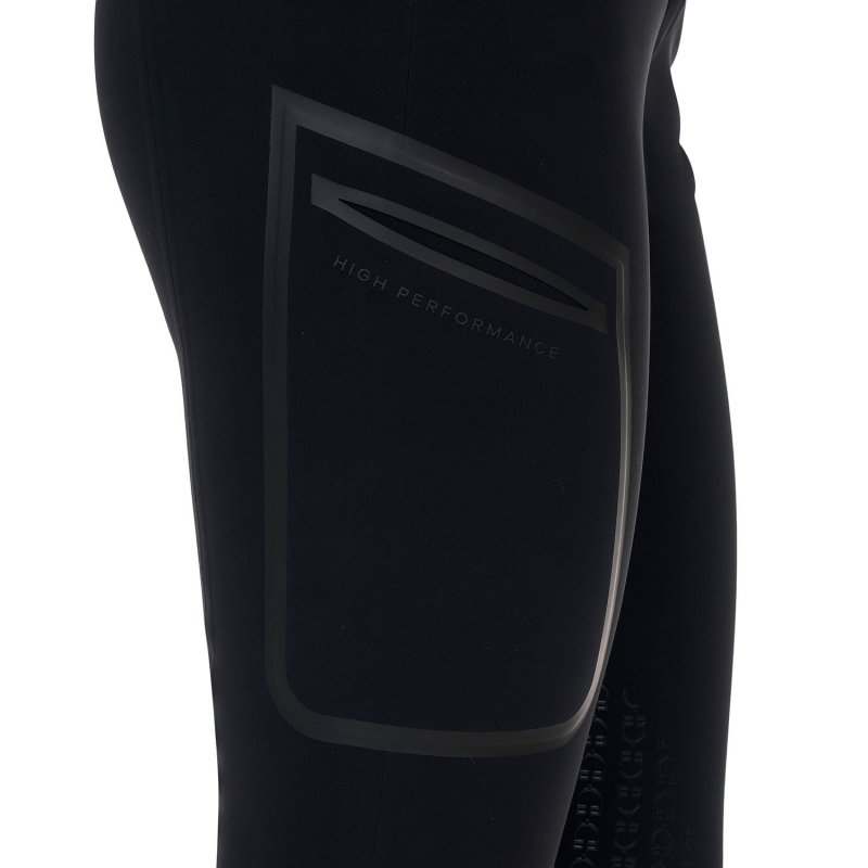 Equestro Pantalone slim fit donna vita alta Ridertechnology 2.0 cuciture termosaldate - Nero