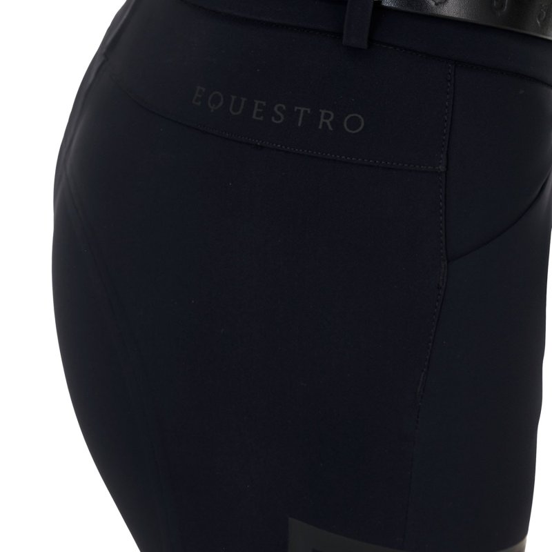 Equestro Pantalone slim fit donna vita alta Ridertechnology 2.0 cuciture termosaldate - Nero
