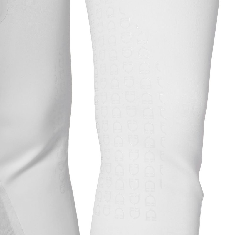 Equestro Pantalone slim fit donna vita alta Ridertechnology 2.0 cuciture termosaldate - Bianco