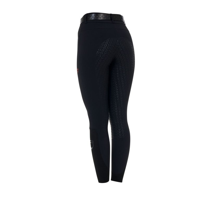 Equestro Pantalone slim fit donna vita alta Ridertechnology 2.0 full grip - Nero