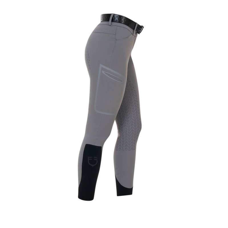 Equestro Pantalone slim fit donna vita alta Ridertechnology 2.0 full grip - MOCKINGBIRD (18-4015)