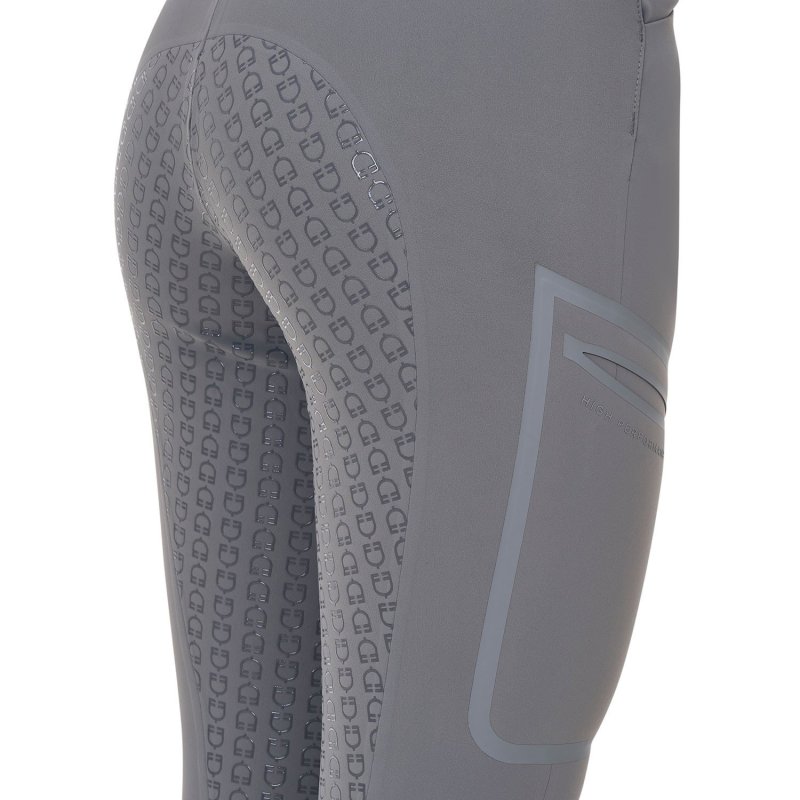 Equestro Pantalone slim fit donna vita alta Ridertechnology 2.0 full grip - MOCKINGBIRD (18-4015)