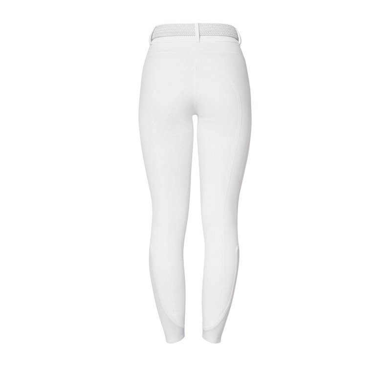 Equestro Pantalone slim fit donna vita alta Ridertechnology 2.0 full grip - Bianco