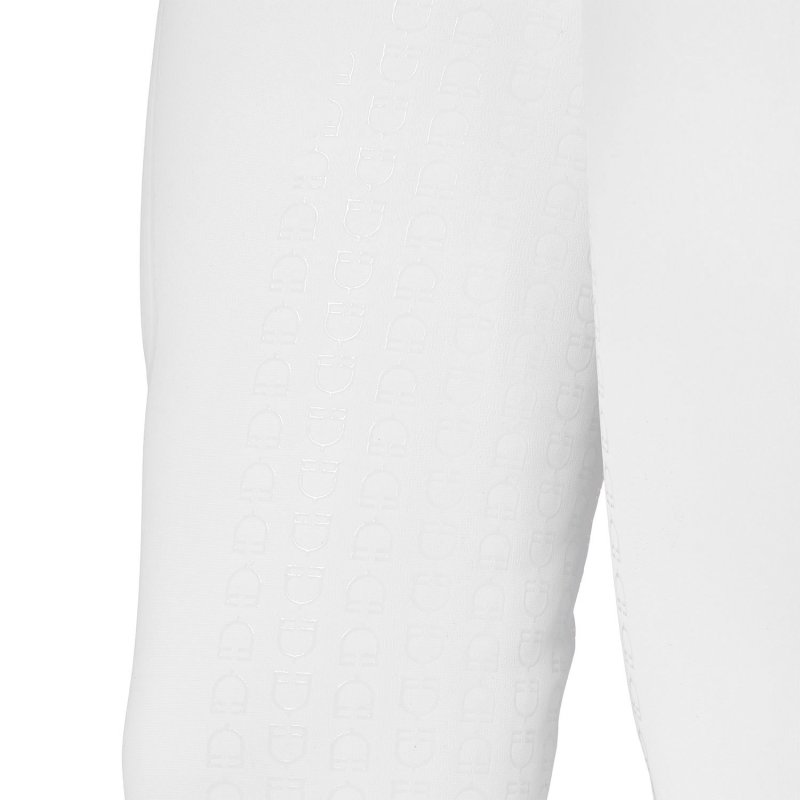 Equestro Pantalone slim fit donna vita alta Ridertechnology 2.0 full grip - Bianco