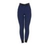 Equestro Pantaloni donna a vita alta monogram - Blu navy