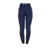 Equestro Pantaloni donna a vita alta monogram - Blu navy
