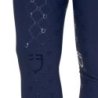 Equestro Pantaloni donna a vita alta monogram - Blu navy