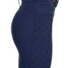 Equestro Pantaloni donna a vita alta monogram - Blu navy