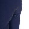 Equestro Pantaloni donna a vita alta monogram - Blu navy