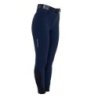 Equestro Pantaloni donna full grip a vita alta logo in strass - Blu navy