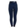 Equestro Pantaloni donna full grip a vita alta logo in strass - Blu navy