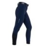 Equestro Pantaloni donna full grip a vita alta logo in strass - Blu navy