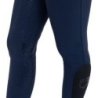 Equestro Pantaloni donna full grip a vita alta logo in strass - Blu navy