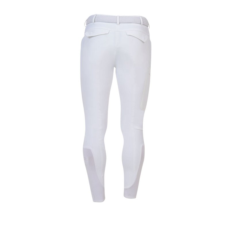 Equestro Pantalone slim fit uomo Ridertechnology 2.0 cuciture termosaldate - Bianco
