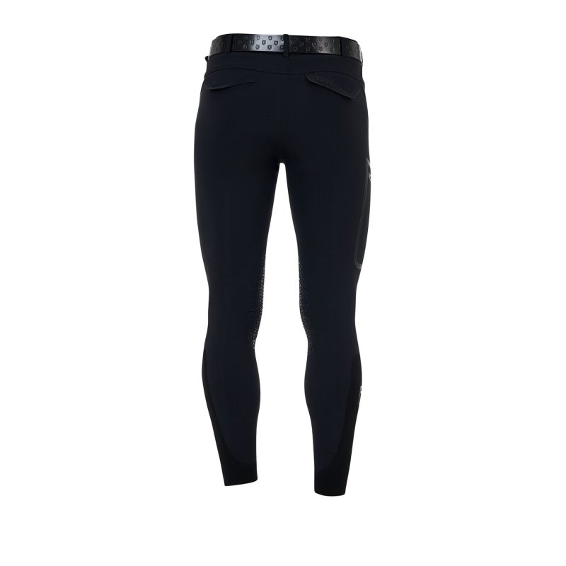 Equestro Pantalone slim fit uomo Ridertechnology 2.0 cuciture termosaldate - Nero