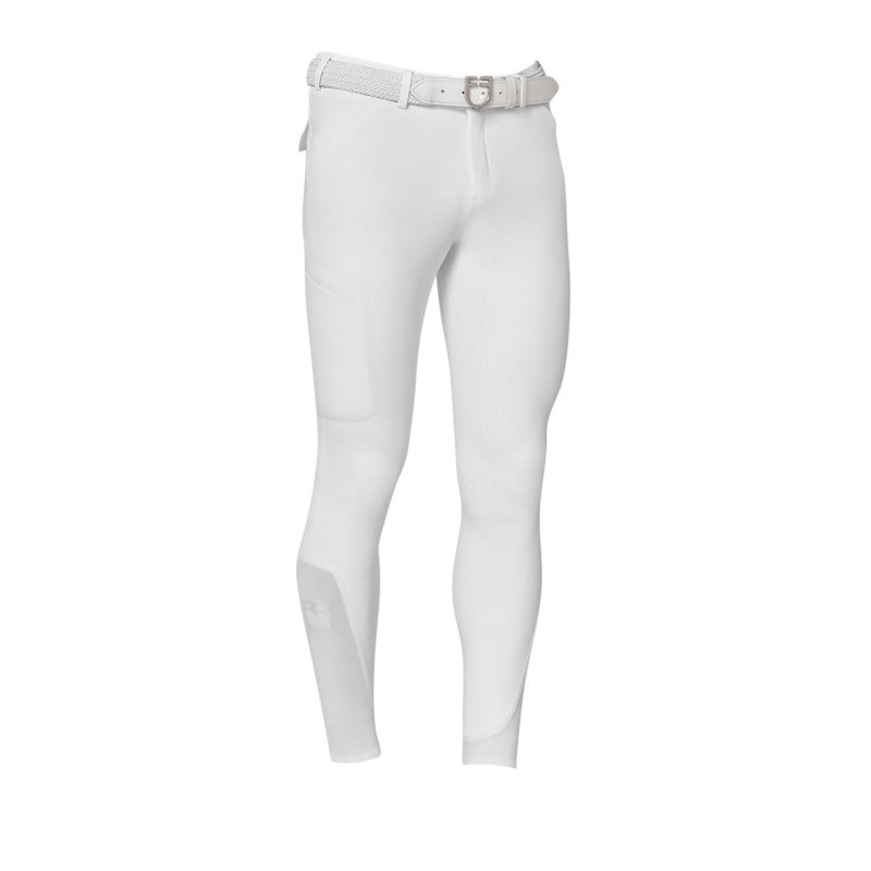 Equestro Pantalone slim fit uomo Ridertechnology 2.0 full grip - Bianco