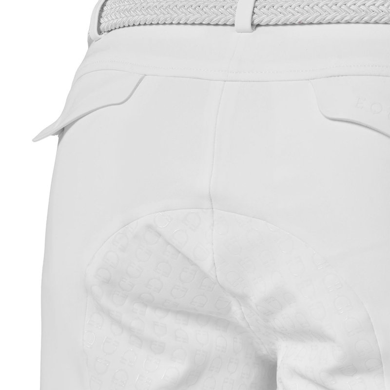 Equestro Pantalone slim fit uomo Ridertechnology 2.0 full grip - Bianco