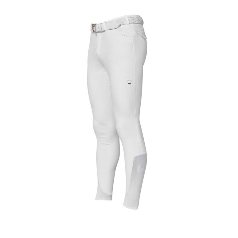 Equestro Pantalone slim fit uomo Ridertechnology 2.0 full grip - Bianco