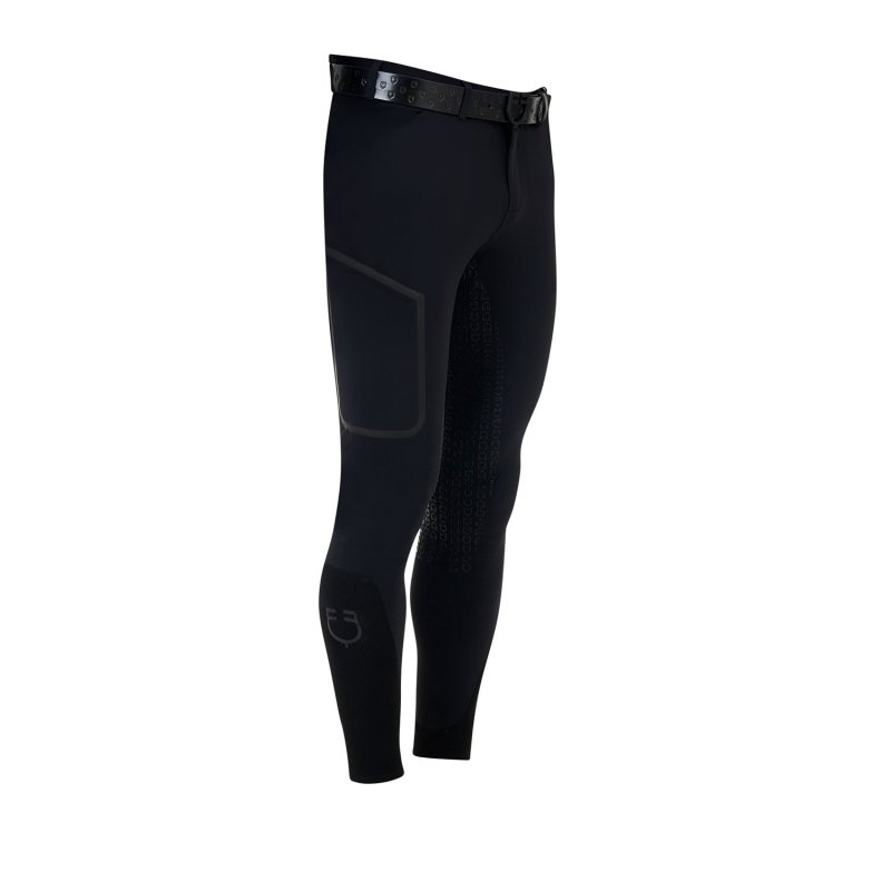 Equestro Pantalone slim fit uomo Ridertechnology 2.0 full grip - Nero