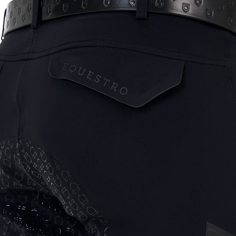 Equestro Pantalone slim fit uomo Ridertechnology 2.0 full grip - Nero