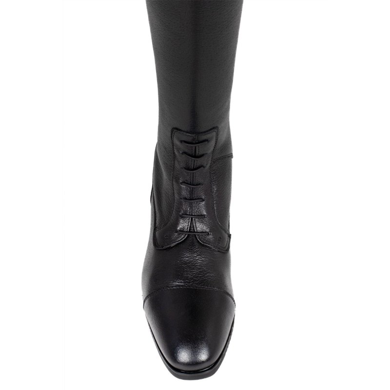 Equestro Stivali unisex in pelle di vitello con laccetti frontali
