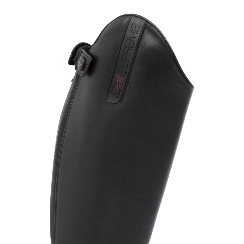 Supreme Stivali unisex con lacci polpaccio largo - Nero