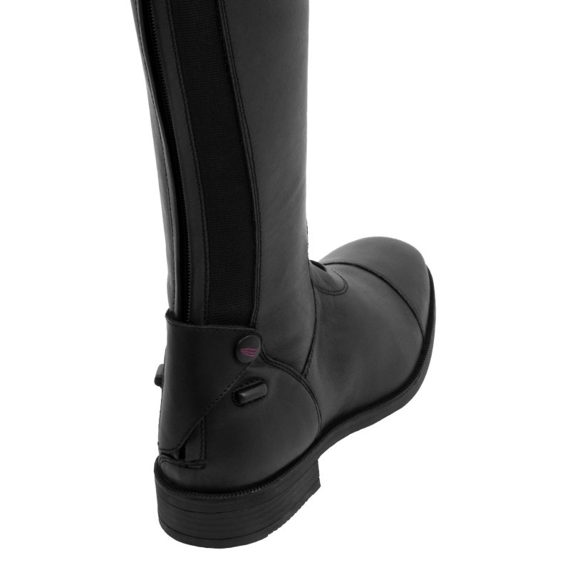 Supreme Stivali unisex con lacci polpaccio largo - Nero