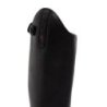 Supreme Stivali unisex polpaccio stretto in morbida pelle con zip posteriore - Nero