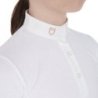 Equestro Polo bambina da concorso slim fit traspirante - Bianco