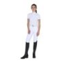 Equestro Polo bambina da concorso slim fit traspirante - Bianco