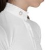 Equestro Polo bambina da concorso slim fit traspirante - Bianco