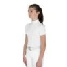 Equestro Polo bambina da concorso slim fit traspirante - Bianco