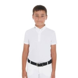 Equestro Polo bambino Arsen da concorso a quattro bottoni - Bianco