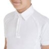 Equestro Polo bambino da concorso slim fit quattro bottoni - Bianco