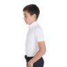 Equestro Polo bambino da concorso slim fit quattro bottoni - Bianco