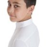 Equestro Polo bambino da concorso slim fit tre bottoni - Bianco