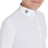 Equestro Polo bambino da concorso slim fit tre bottoni - Bianco