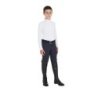 Equestro Polo bambino da concorso slim fit tre bottoni - Bianco