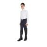 Equestro Polo bambino da concorso slim fit tre bottoni - Bianco
