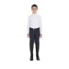 Equestro Polo bambino da concorso slim fit tre bottoni - Bianco