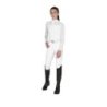 Equestro Polo concorso bambina manica lunga con inserti in micro mesh - Bianco