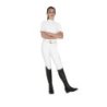 Equestro Polo concorso bambina slim fit con bottoni - Bianco