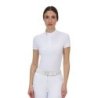 Equestro Polo concorso donna Ridertechnology 2.0 manica corta - Bianco