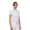 Equestro Polo concorso donna Ridertechnology 2.0 manica corta - Bianco