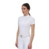 Equestro Polo concorso donna Ridertechnology 2.0 manica corta - Bianco